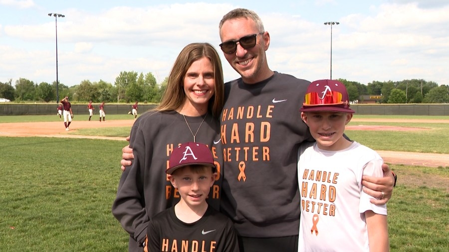 Dad and sons play catch to 'Handle Hard Better'