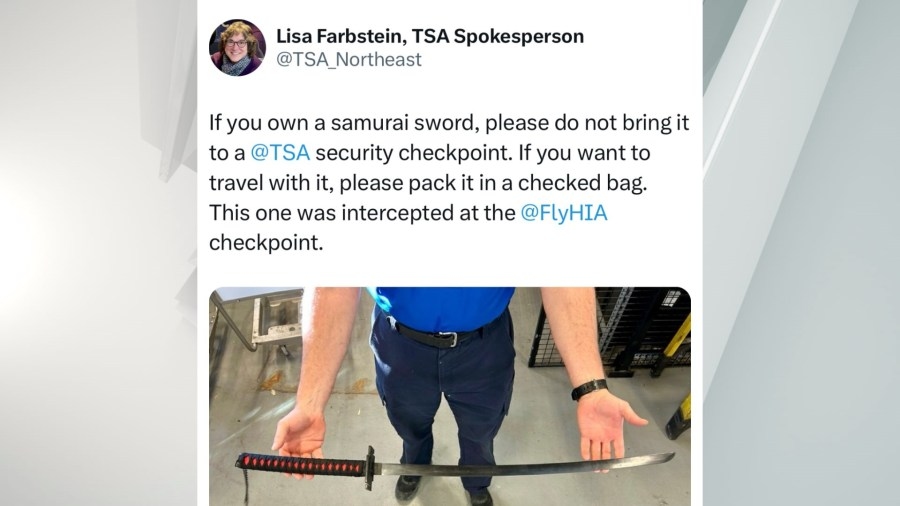 From firearms to samurai swords, why fewer people carrying them through TSA at Harrisburg Int'l end up in handcuffs