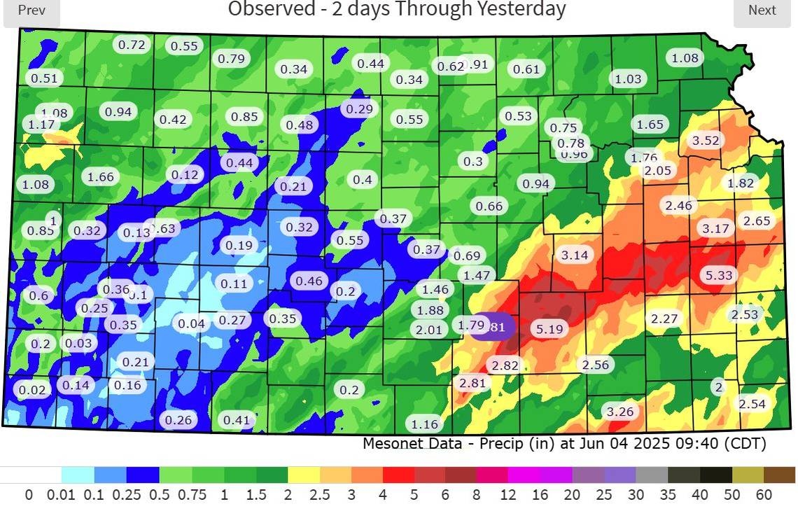 Rainfall totals in the Wichita area break a 94-year-old record. How much fell?