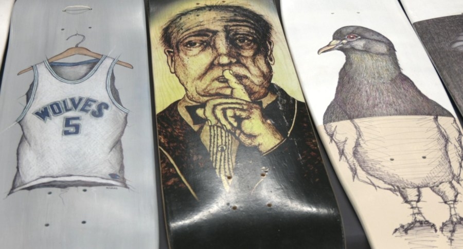 Owego students design 150 skateboards for Tioga's First Friday