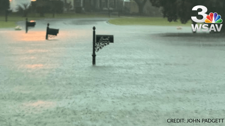Several roads flooded, power outages across Coastal Empire, Lowcountry
