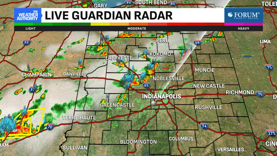 Storms return to central Indiana as weekend winds down