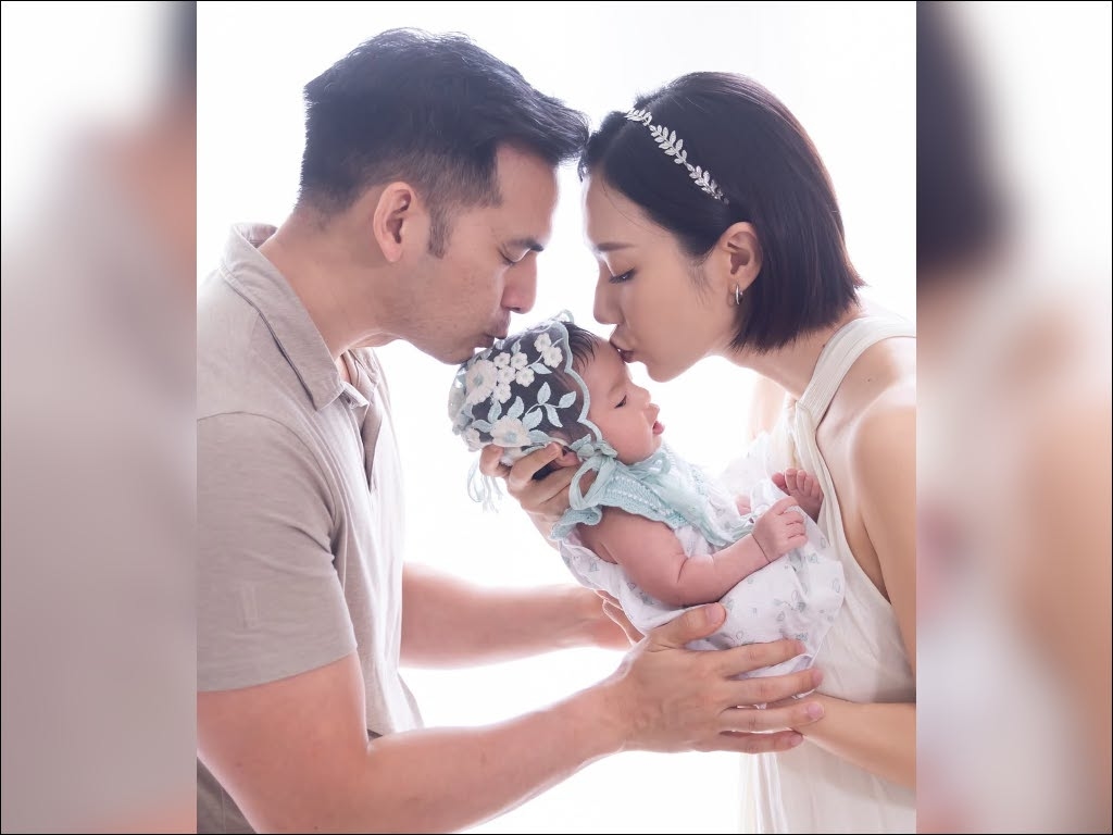 Grace Wong shares first family portraits since baby's birth