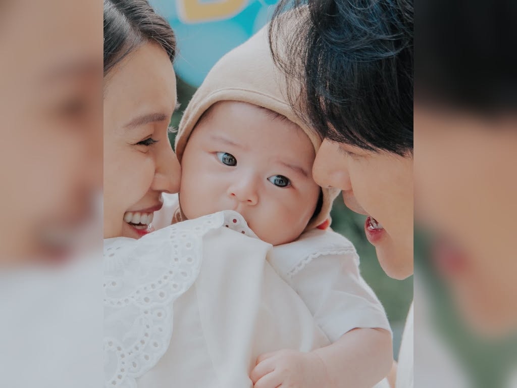Priscilla Wong shares first full-face photo of baby Ha Ha