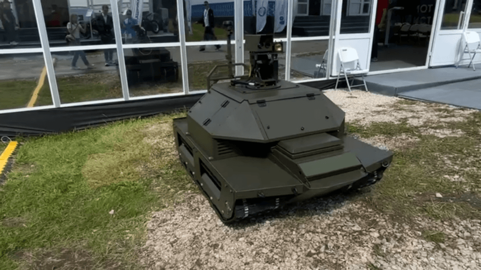 Russian defense giant reveals laser-equipped robot
