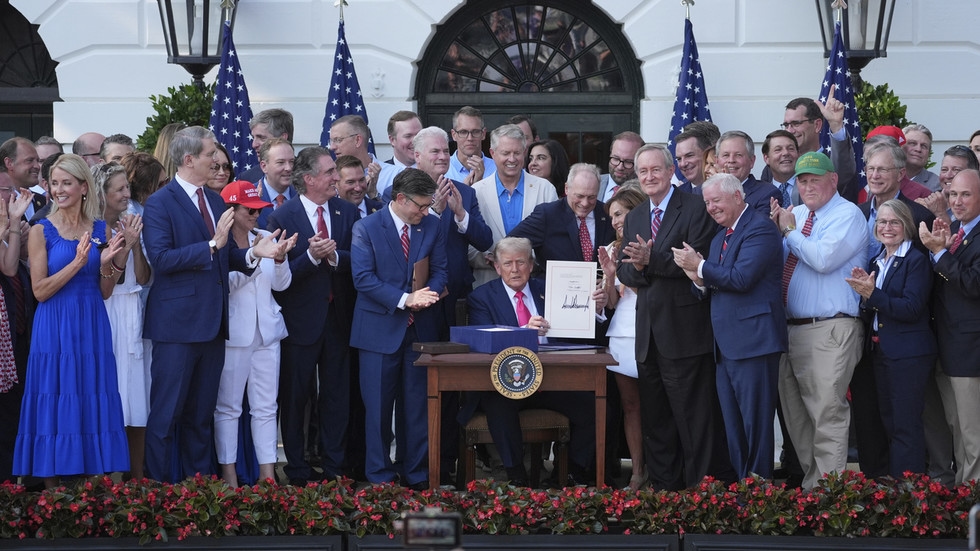 Trump signs ‘Big Beautiful Bill' after B-2 bomber flyover (VIDEOS)
