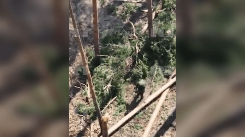 Russian soldier catches Ukrainian drove with bare hands (VIDEO)