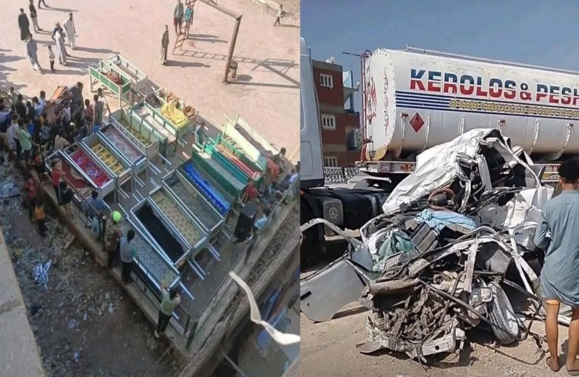 حادث مأساوي يهز مصر.. مصرع 18 فتاة تحت عجلات شاحنة وقود (صور)
