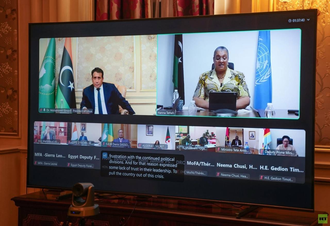 ليبيا.. المنفي يطالب مجلس السلم والأمن الإفريقي بدعم الانتخابات وعودة البعثات الدبلوماسية إلى طرابلس