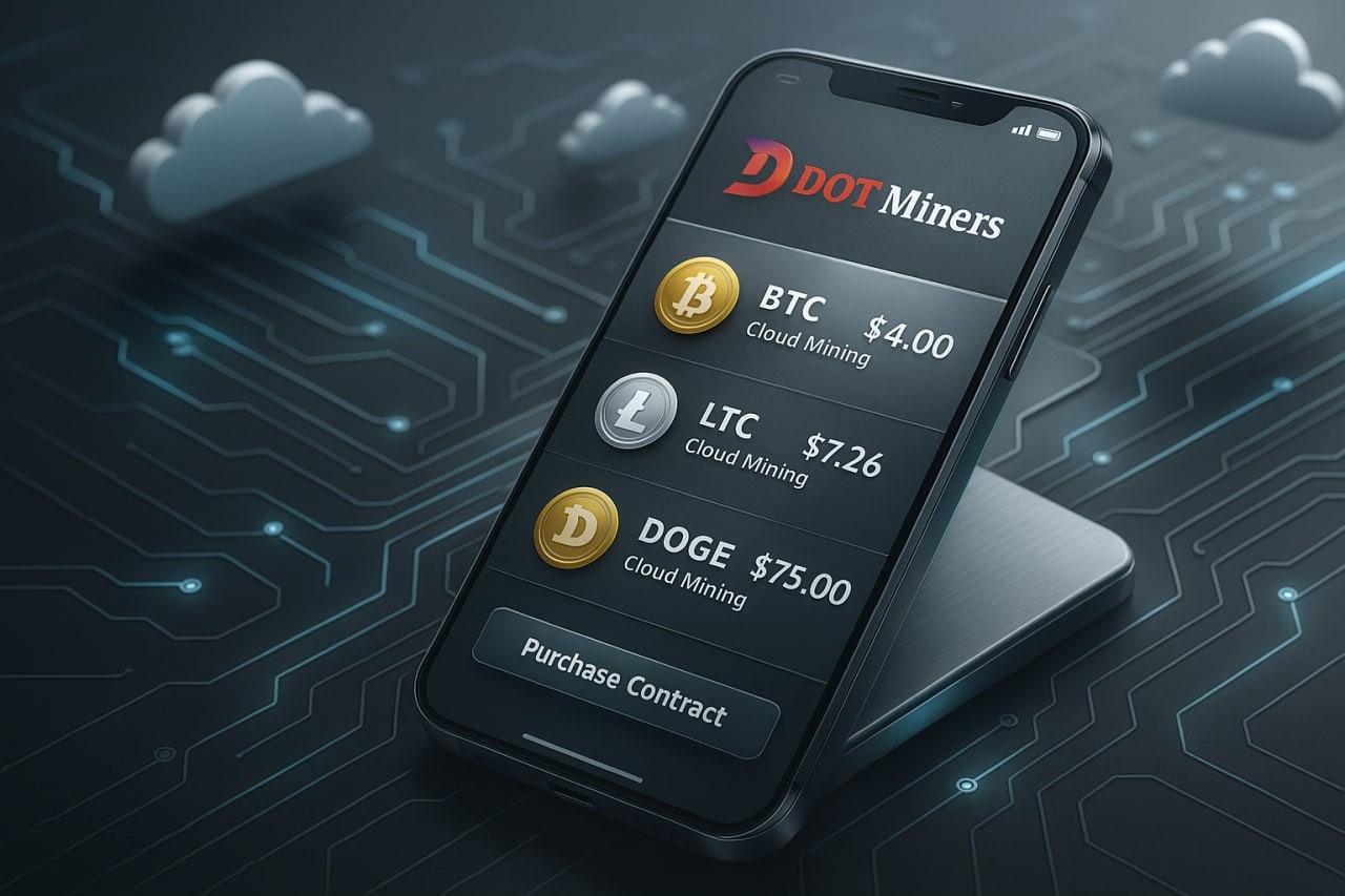 DOT Miners: Trusted Crypto Cloud Mining Platform Launches New Mobile App