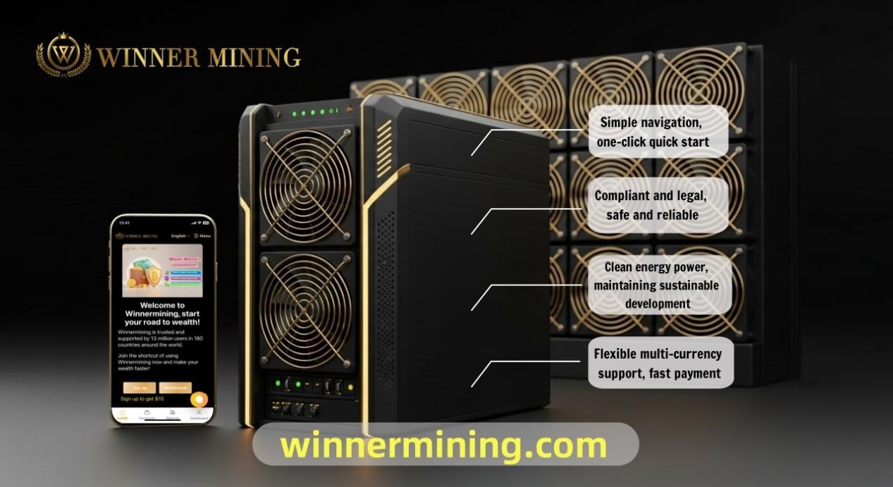 Start exploring cloud mining for free from the new WinnerMining APP, and get visible daily rewards