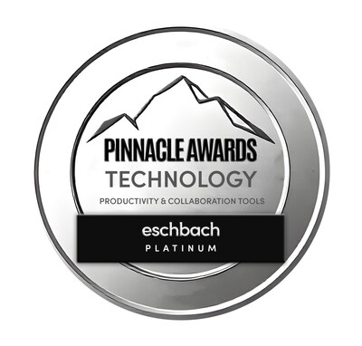 Shiftconnector Artificial Manufacturing Intelligence by eschbach Wins Platinum Pinnacle Technology Award