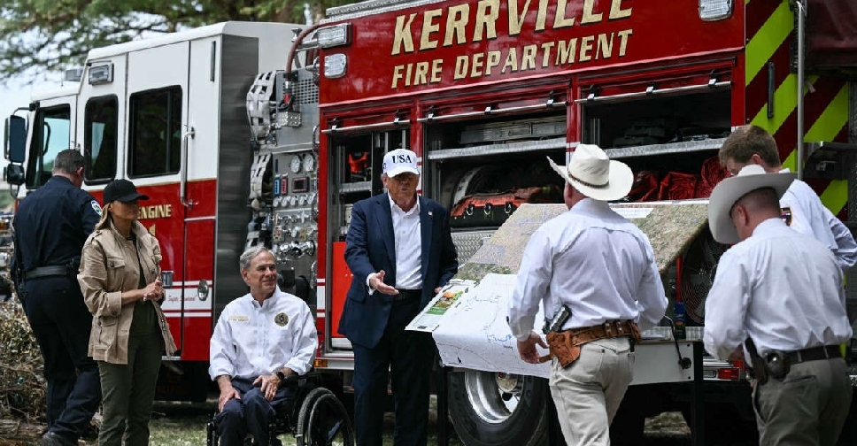 Trump visits Texas flood zone, defends government's disaster response