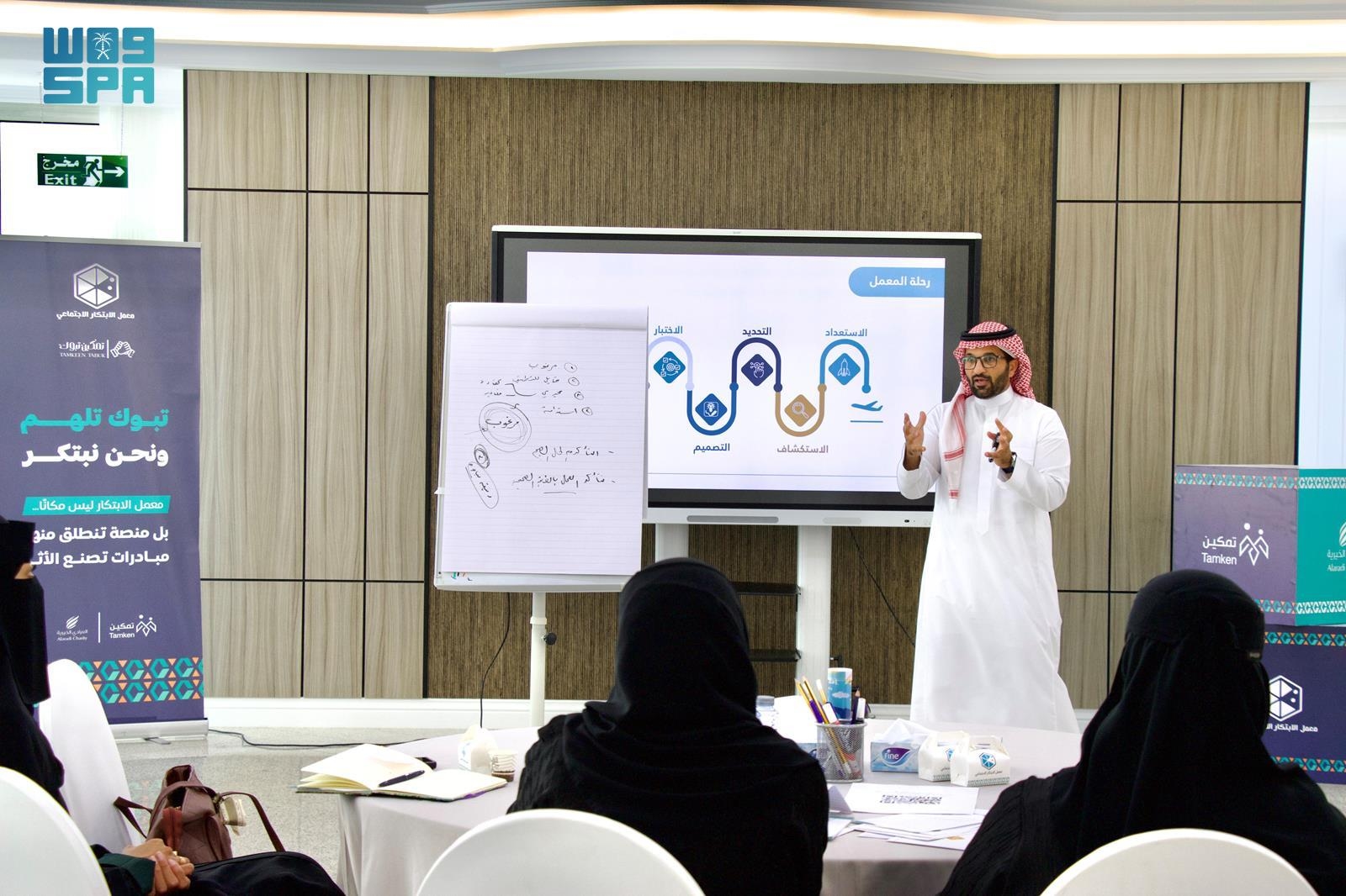 علوم وتقنيات / اختتام فعاليات "معمل الابتكار الاجتماعي" بجمعية تمكين في تبوك بمخرجات تعزز الحلول التنموية المبتكرة