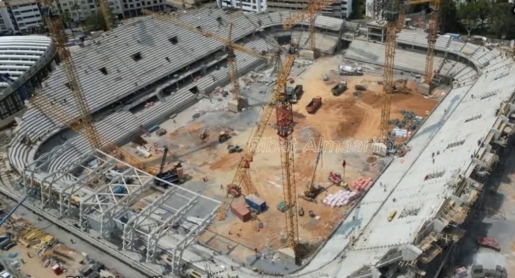 ملعب البريد يتجه ليصبح أول ملعب من طابقين بالمغرب يتم تشييده في 25 أسبوعاً