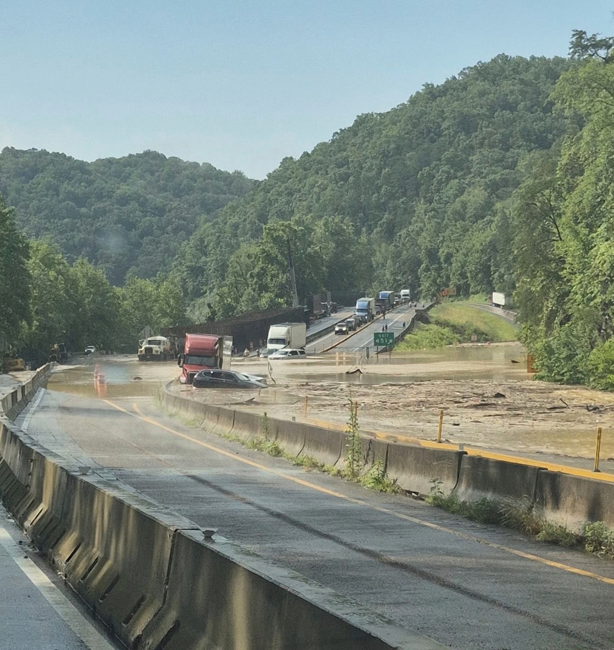 Interstate 40 in the Smoky Mountains reopens faster than expected after rock slide and flooding