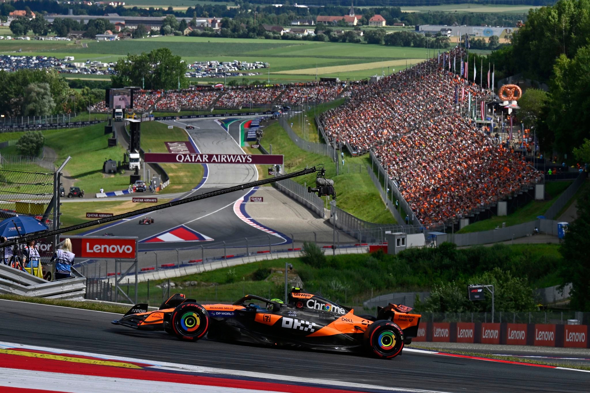 Lando Norris takes a dominant pole position for the Austrian Grand Prix