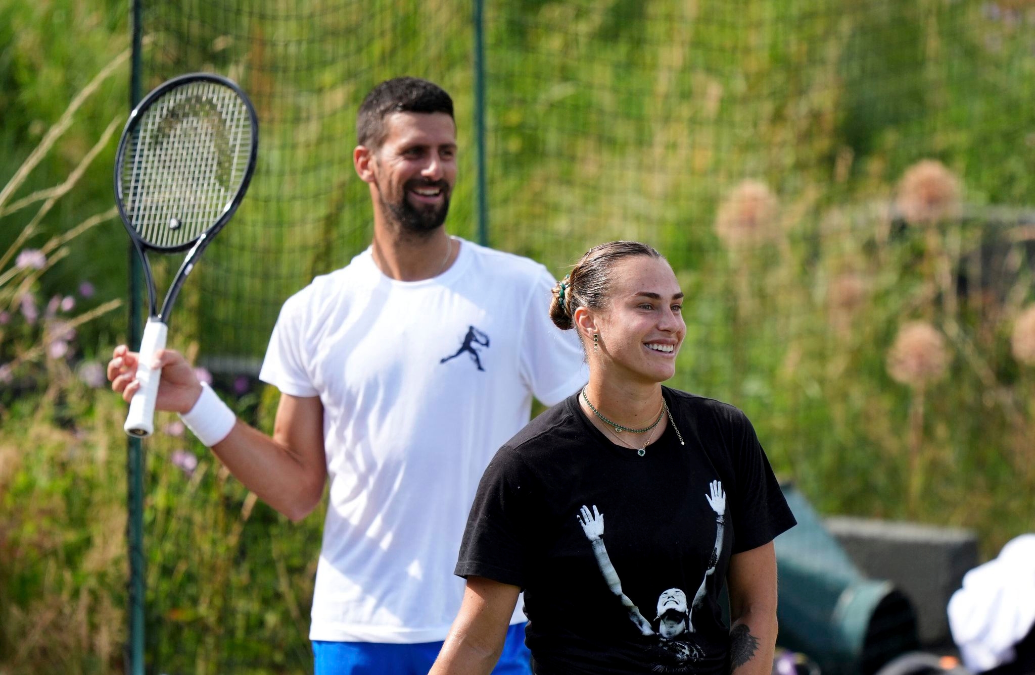 Djokovic crashes Sabalenka's news conference at Wimbledon to offer advice: 'Put some power into it'