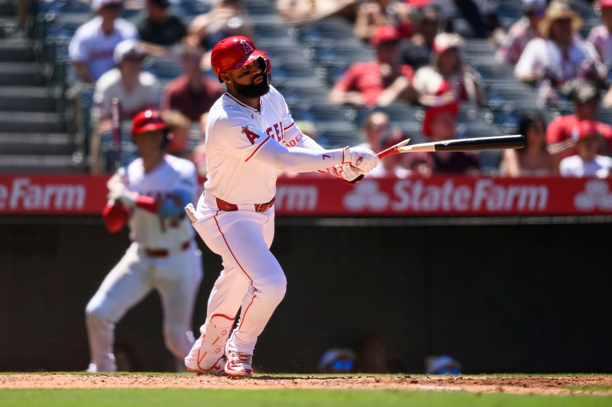 Abrams' 2-run triple in 11th helps Nats beat Angels; Washington's Wood walked intentionally 4 times