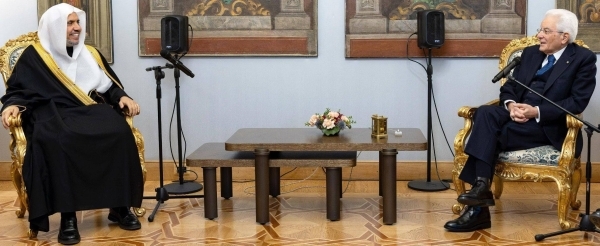 MWL chief meets Italian president in Rome; thanking him for supporting two-state solution