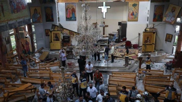 Suicide bombing at Damascus church kills 22