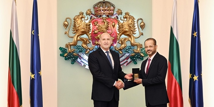 Bulgarian President awards Sayyid Badr Presidential Medal of Honour