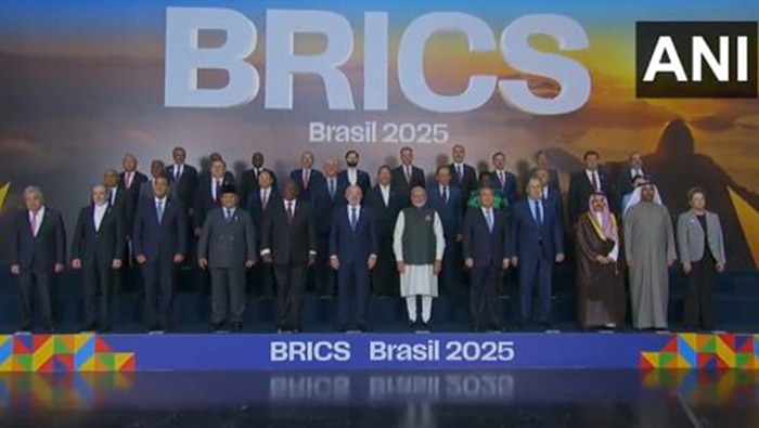 Indian PM Modi joins BRICS leaders for family photo at 17th Summit in Rio de Janeiro