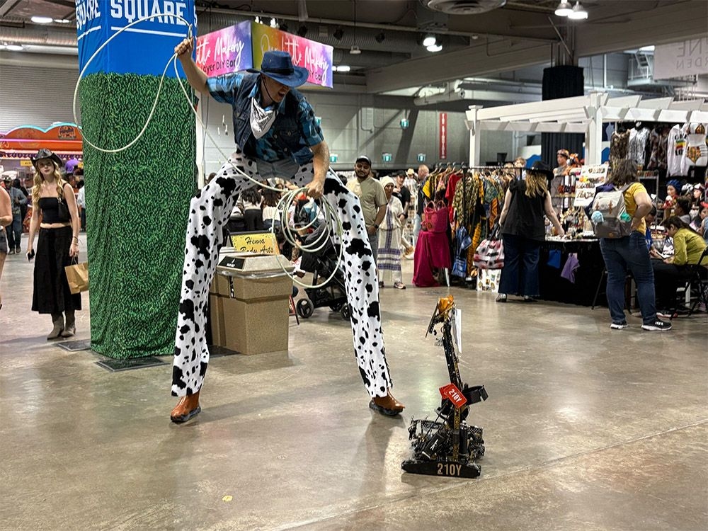 Second annual Calgary Stampede Robot Rodeo changes the game to make teams build before they battle