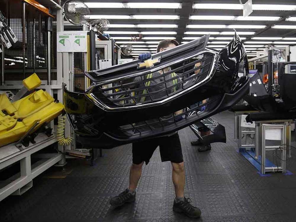 Statistics Canada says real GDP down 0.1 per cent in April as manufacturing slowed
