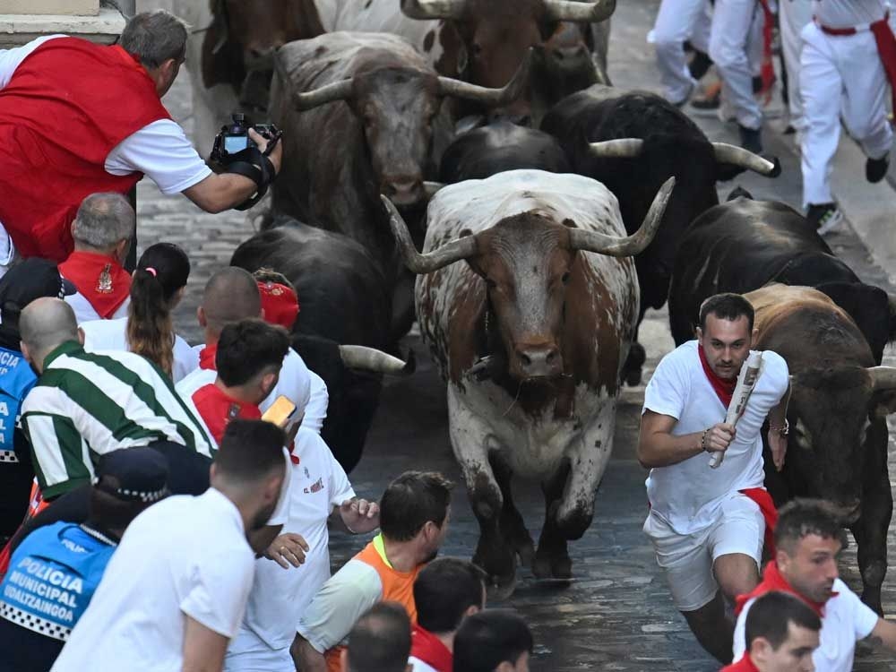 At Pamplona's San Fermin festival, a tiny minority of those who run with bulls are women