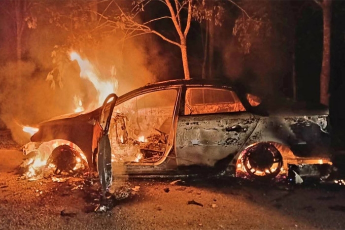 Car found burnt out in southern Thailand