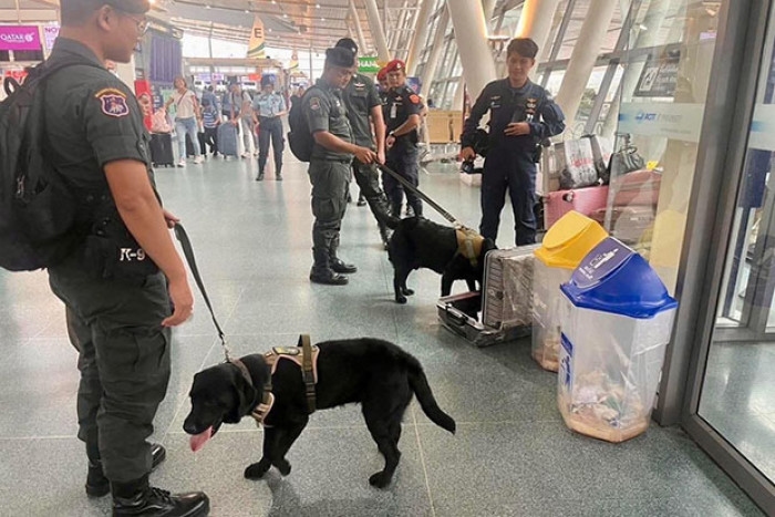 Phuket airport reinforces security with K-9 patrols