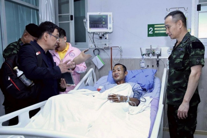 Thai soldier who lost leg 'has no regrets'