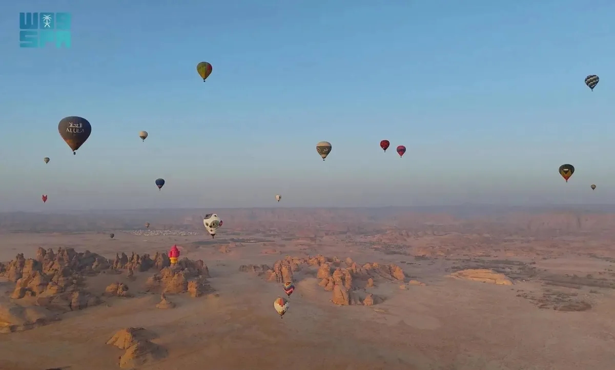 Hot Air Balloon Rides in AlUla Skies Offer Journey through Nature, Heritage