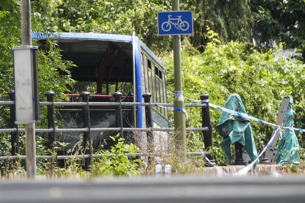 Double-Decker Bus Carrying Students Plunges into River in England in ‘Terrifying' Crash
