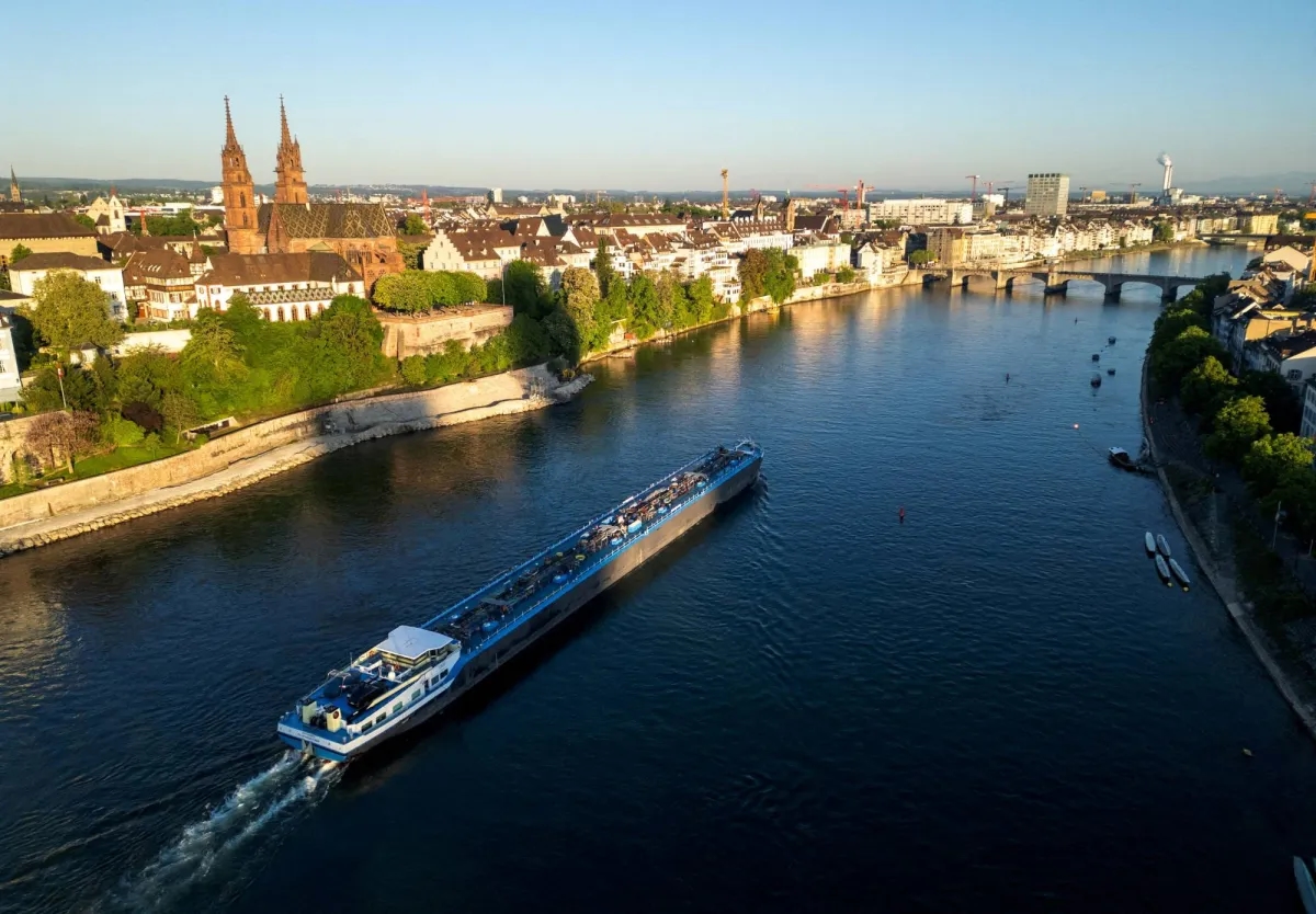 Low Water Levels Hamper Shipping in Germany's Rhine River as Heat Wave Continues