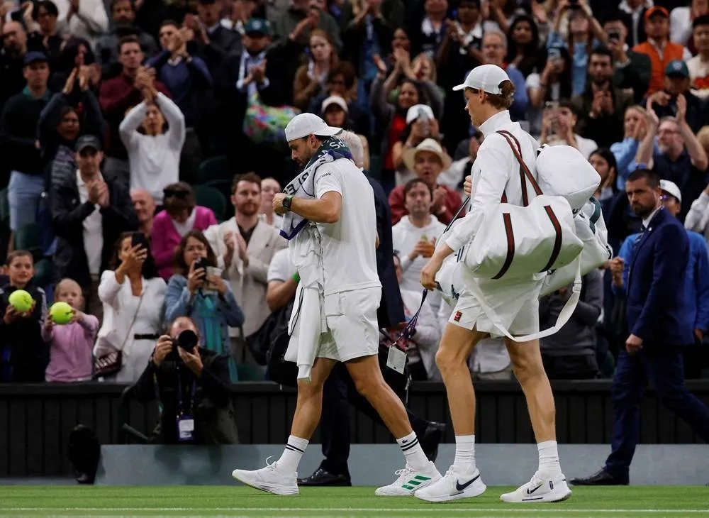Sinner Gets Out of Jail to Reach Last Eight as Dimitrov Retires at Wimbledon