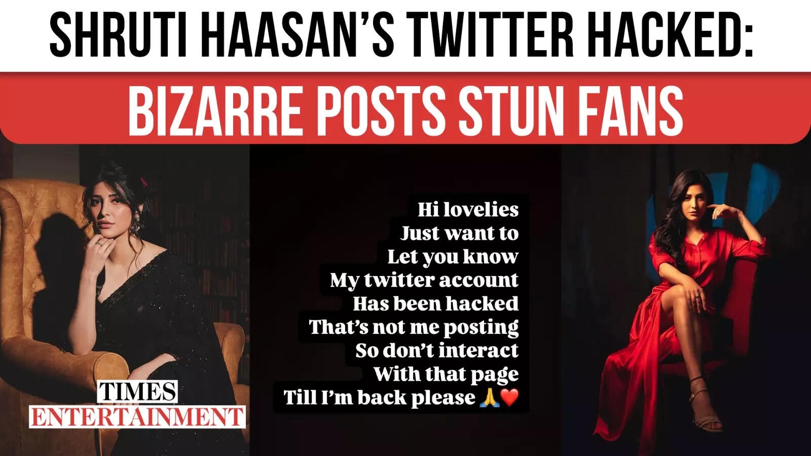 Shruti Haasan's X Account HACKED