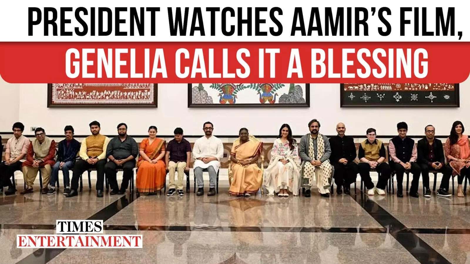 Genelia & Aamir Present ‘Sitaare Zameen Par' to President