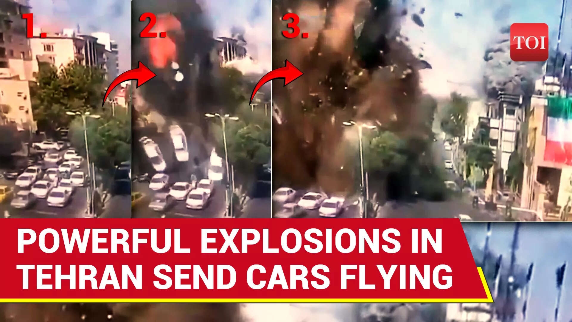 Iran-Israel War: Unseen Chilling Footage Captures Powerful Blasts In Tehran