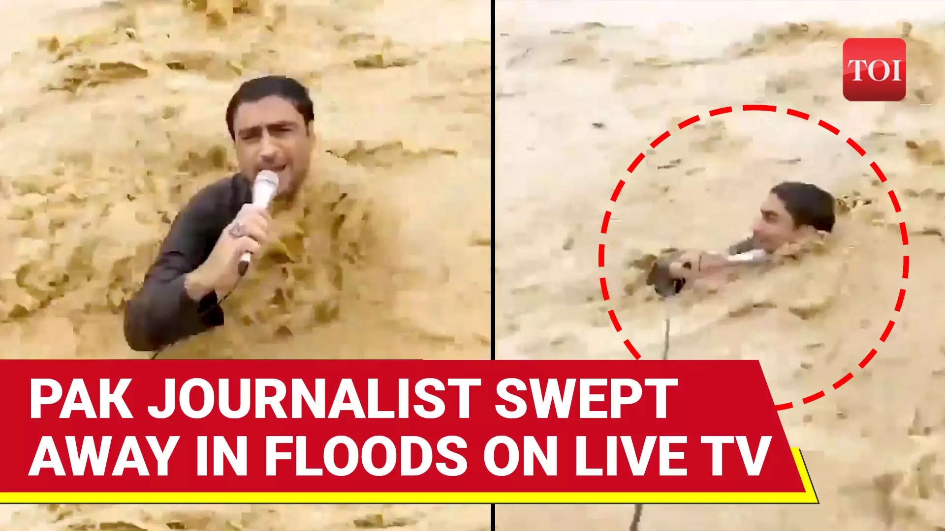Pakistan Flood Fury: Watch Moment Journalist Gets Washed Away While Reporting In Rawalpindi