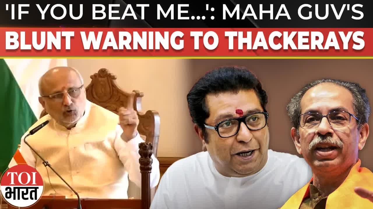 'If You Beat Me...': Maharashtra Governor's Blunt Warning To Thackerays Over Marathi Language Row