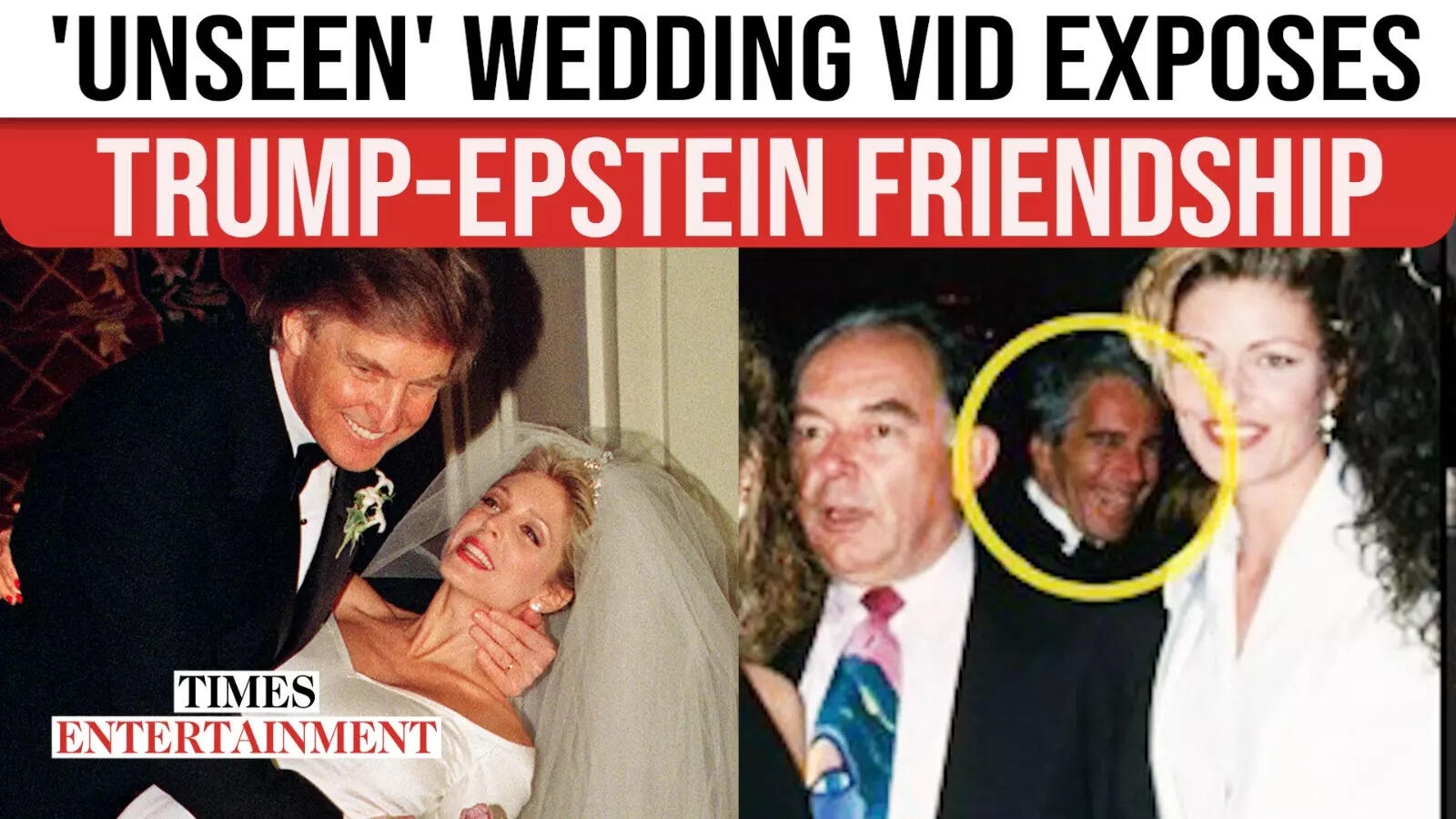 Donald Trump Screams 'Witch Hunt'; Epstein Wedding Photo Comes Back To Haunt Him