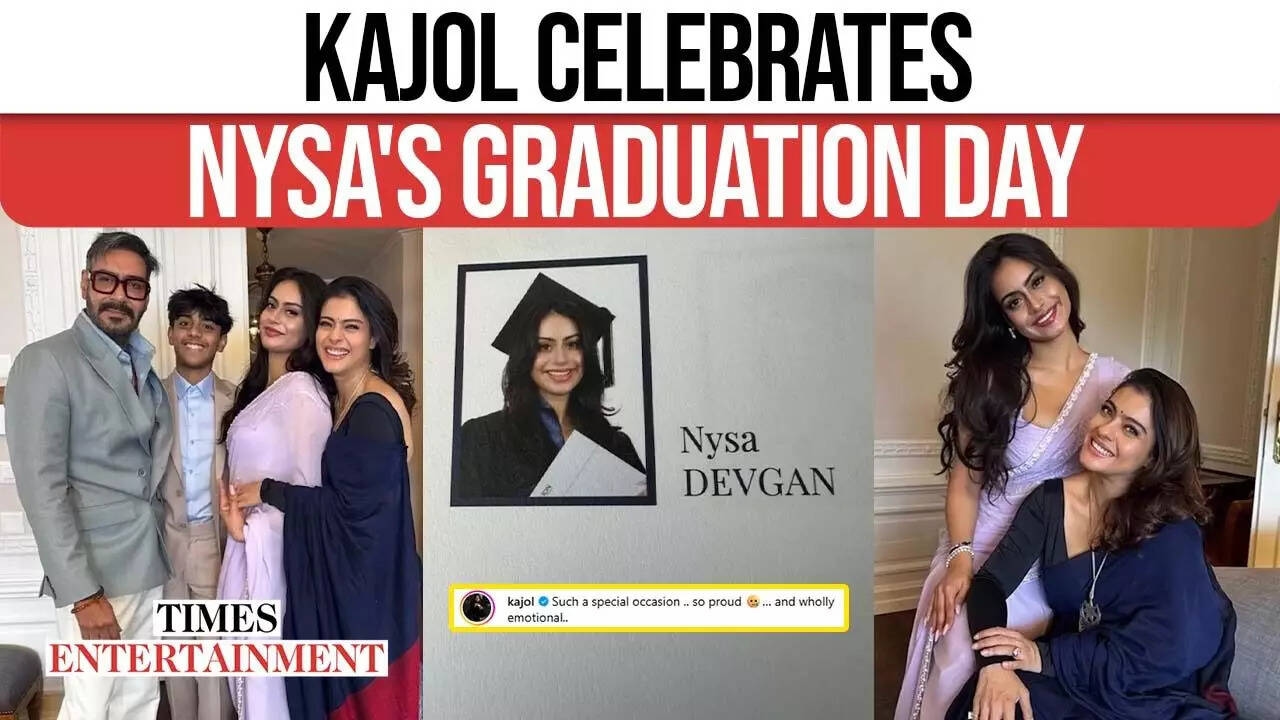 Devgn Family Attends Nysa's graduation ceremony; Kajol says ' Proud and Emotional'