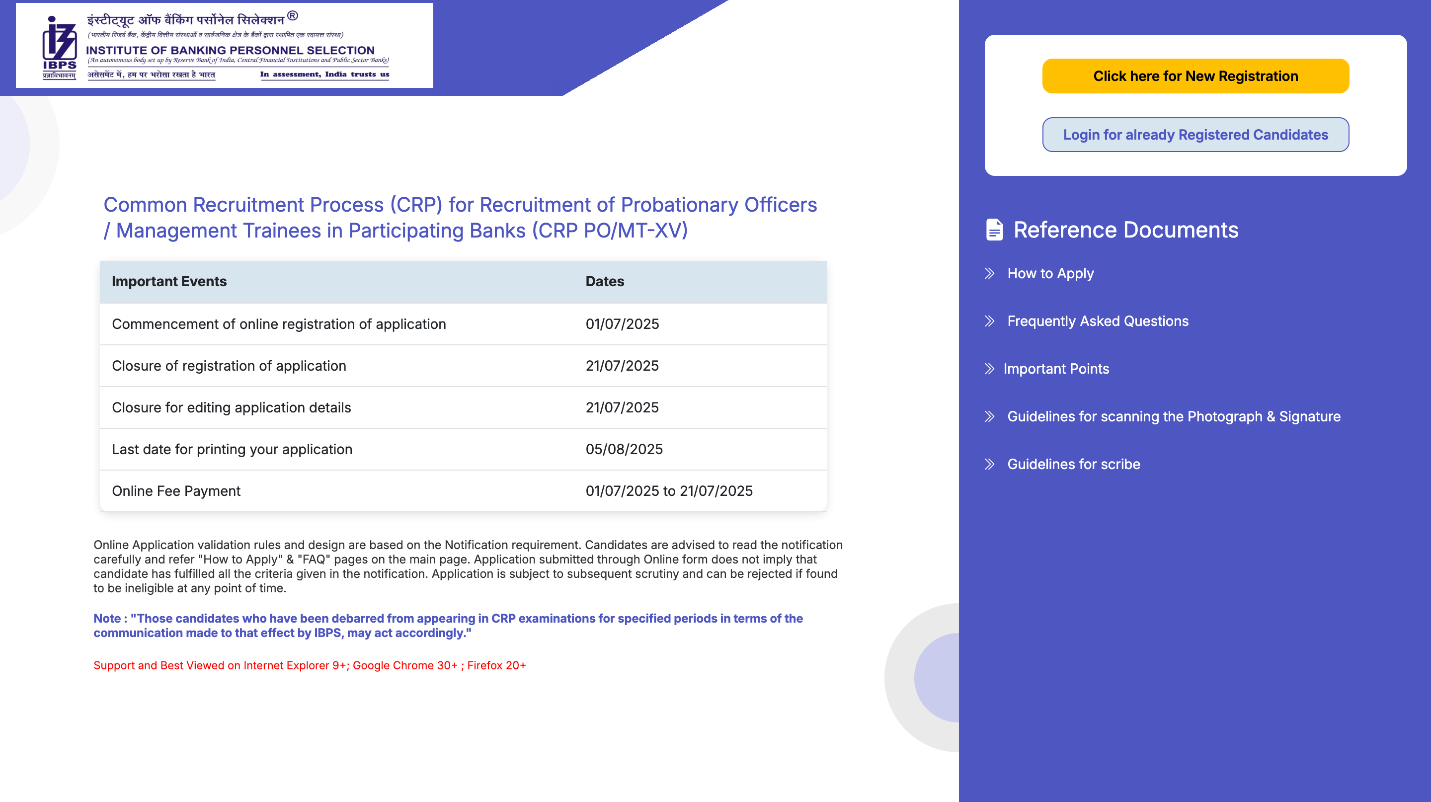 IBPS PO 2025: Registration starts for 5208 posts at ibps.in, check direct link to apply here