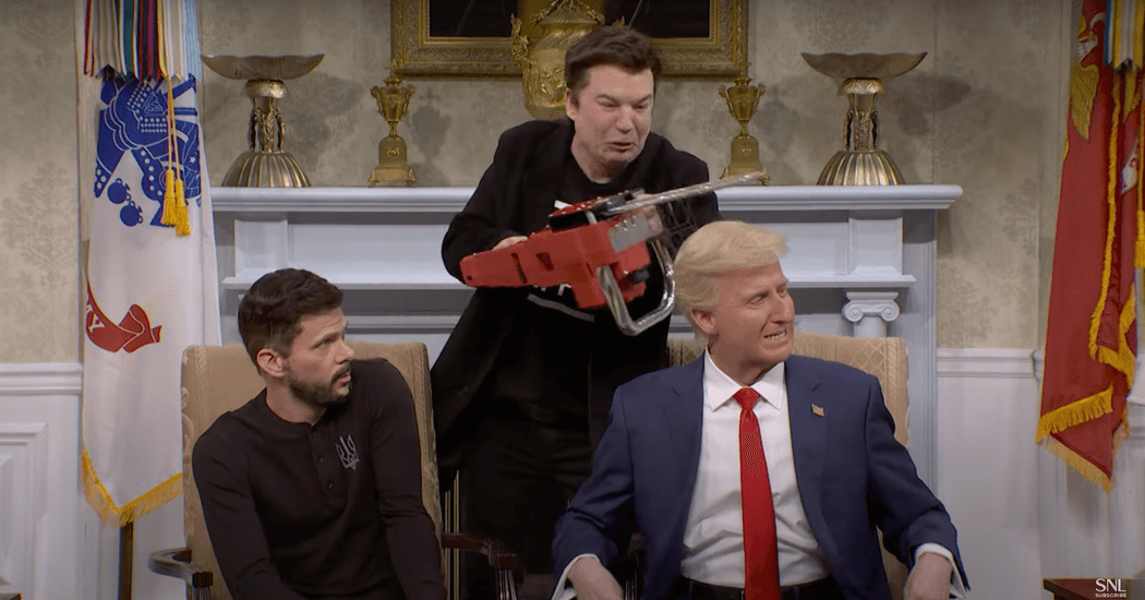 ‘S.N.L.' Reprises the Trump-Zelensky Oval Office Face-Off