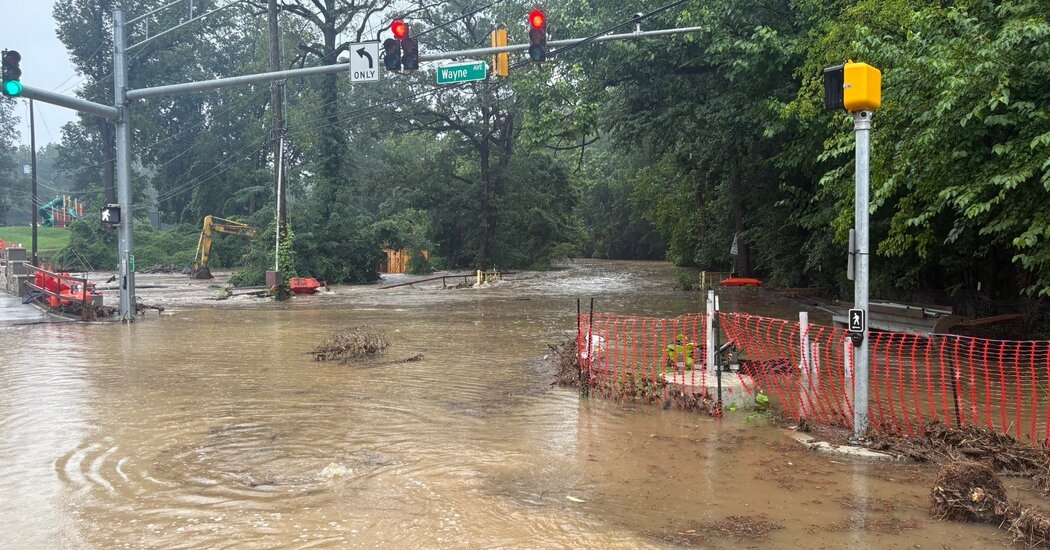 Heavy Rains in Washington Area Flood Roads and Prompt Water Rescues