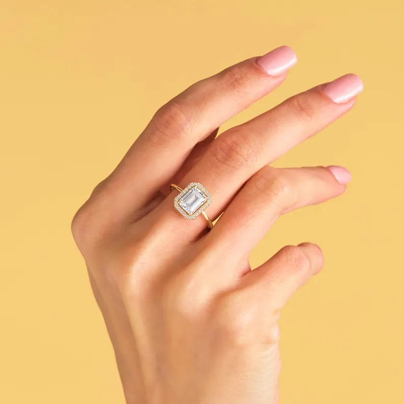 Emerald Cut Engagement Rings for Art Deco Enthusiasts