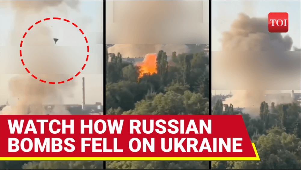 ON CAM: Russian Drone SLAMS Into Kharkiv Building, Triggers Massive Explosion