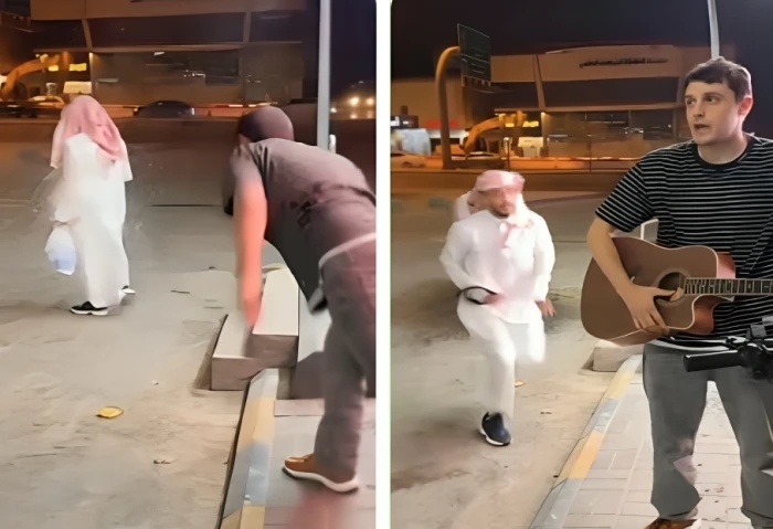 بالفيديو..  صانع محتوى  يقذف مواطناً ببالون ماء ويثير غضبه عند محطة وقود بالرياض